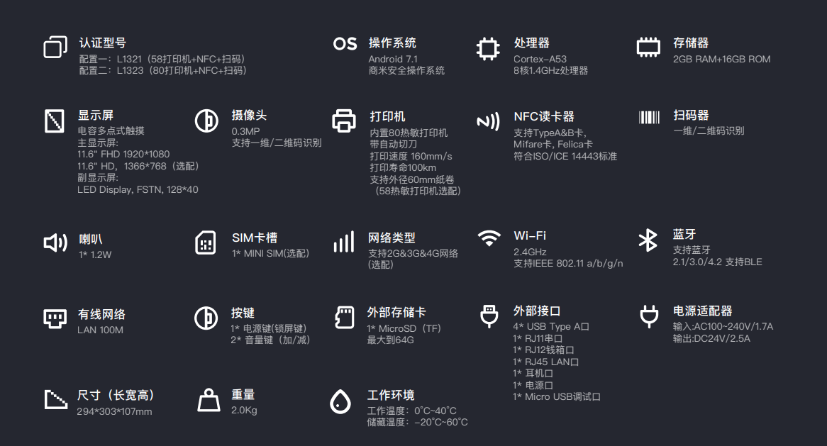 人臉掃碼臺式消費(fèi)機(jī)